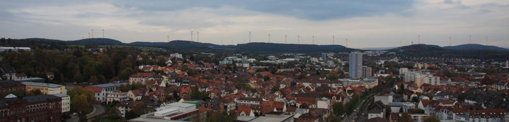 Panorama Kaiserslautern nach Osten in der Zukunft